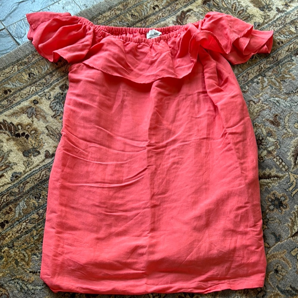 Tommy Bahama Coral Off-Shoulder Mini Dress